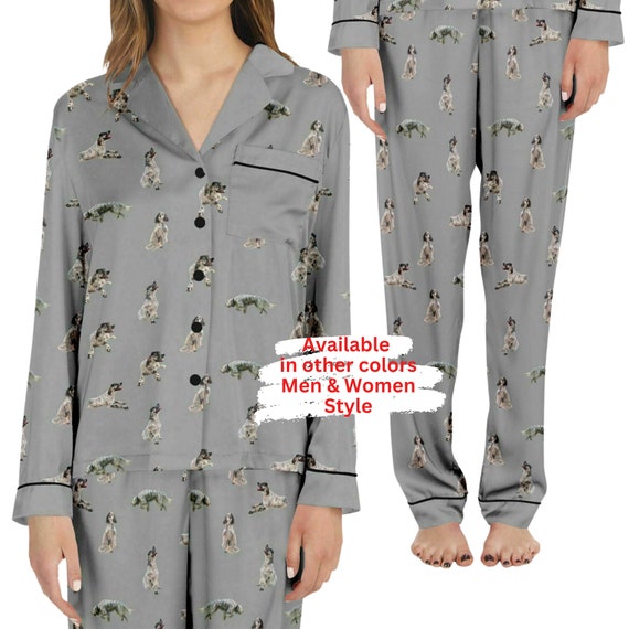 English Setter Dog Pajama Set for Women and Men Sleepwear Gift