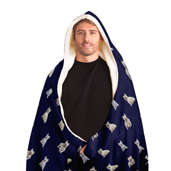 Westie Hooded Blanket Westie Hooded Blanket