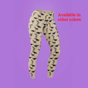 Okapi Pattern Leggings: Women's Yoga Workout Pants