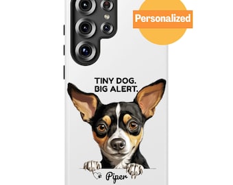 Personalized Rat Terrier Phone Case, Custom Dog Name iPhone Samsung Cover, Small Dog Gift