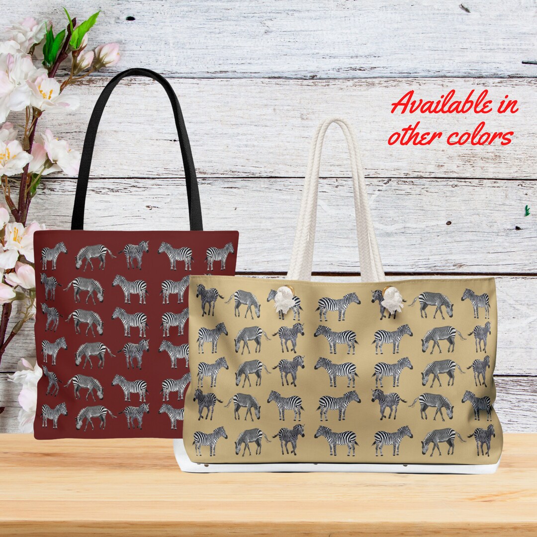 Zebra Tote Bag Weekender Bag Aesthetic Tote Bag Designer Etsy