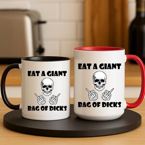 Mug crâne drôle : cadeau de bâillon sarcastique grossier