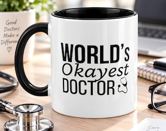 Tazza divertente per medici, la tazza da caffè "Il medico più bravo del mondo", regalo per ringraziare i medici.