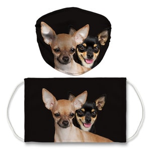 Chihuahua Face Mask Chihuahua Print Face Mask Chihuahua Mask | Etsy