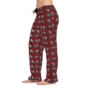 De Brazza's Monkey Pajama Pants: Wildlife Print Lounge Sleepwear Men and Women