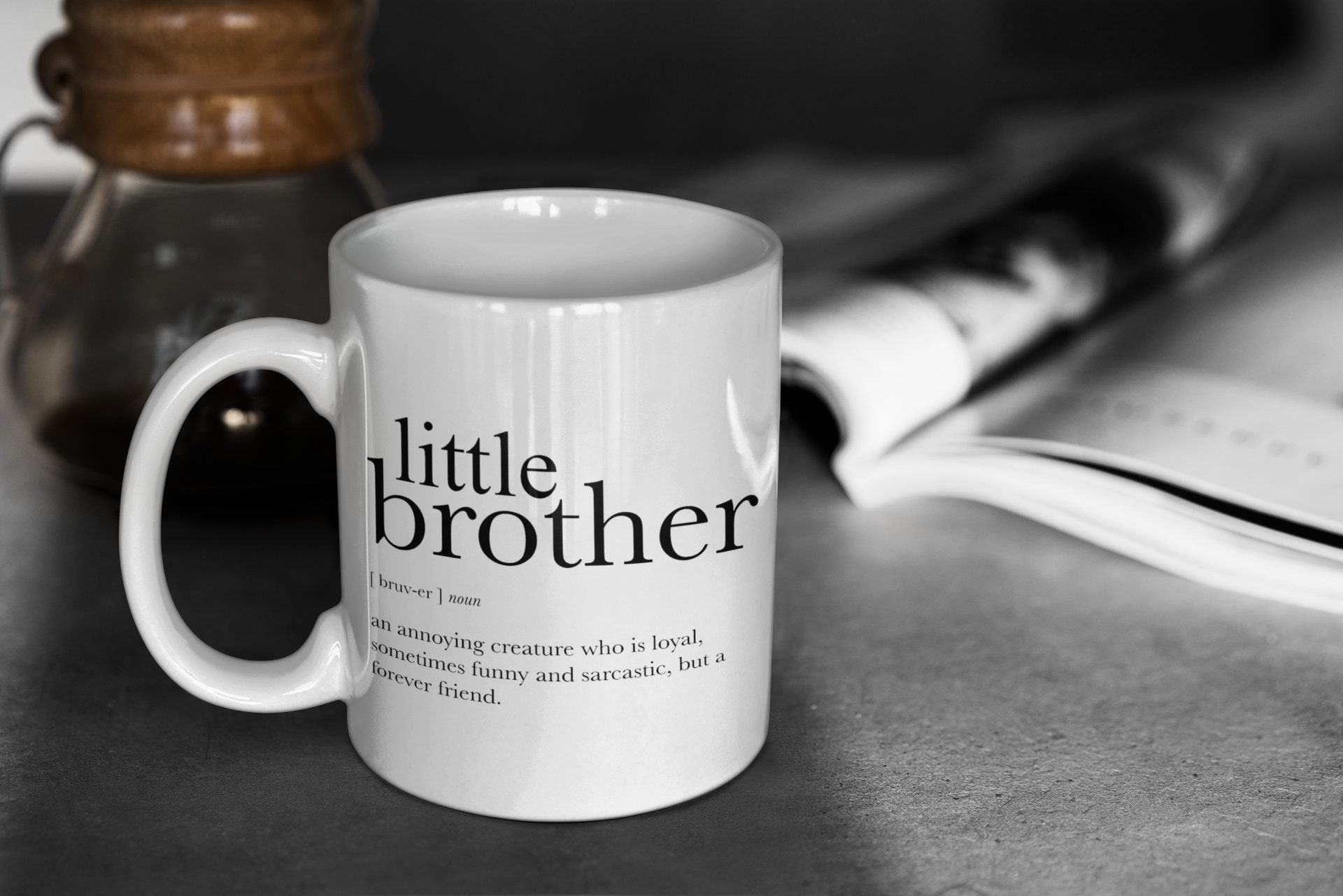 Brother Coffee Mug Little Brother Definitiongift From Etsy