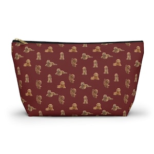 Labradoodle Lover’s Accessory Pouch – Cute Dog Print Cosmetic Bag | Perfect for Dog Owners, Pet Lovers | Travel Organizer with Zipper Option