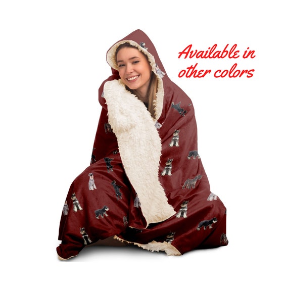 Schnauzer Hooded Blanket Schnauzer Hooded Blanket