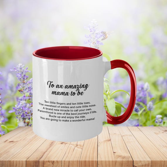 New Mom Mug Amazing Mama to Be Gift, First Time Mom Pregnancy