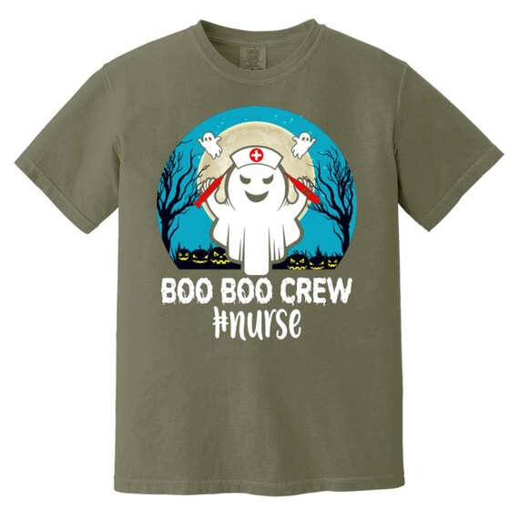 Funny Halloween Nurse Tshirt - Boo Boo Crew Ghost Nurse Halloween Unisex Shirt, Autumn Spooky Tee