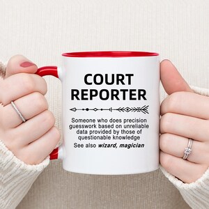 Funny Court Reporter Mug: Precision Guesswork Wizard Definition