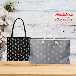 Westie Dog Tote Bag, Weekender Bag, Aesthetic Tote Bag, Beach Bag Tote, Mom mother&#39;s day gift, Birthday gifts idea