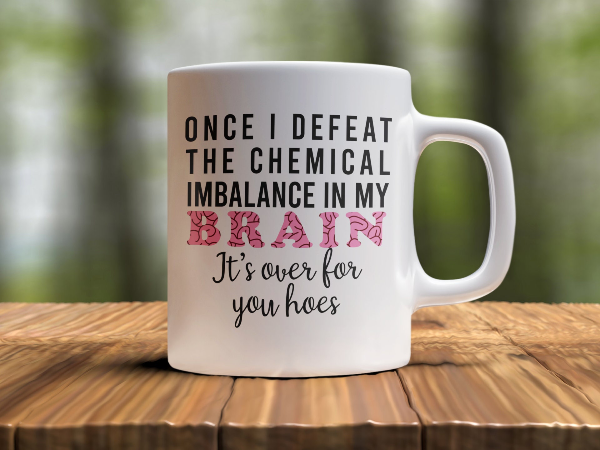 Taza de café de salud mental Una vez que derrote el Etsy