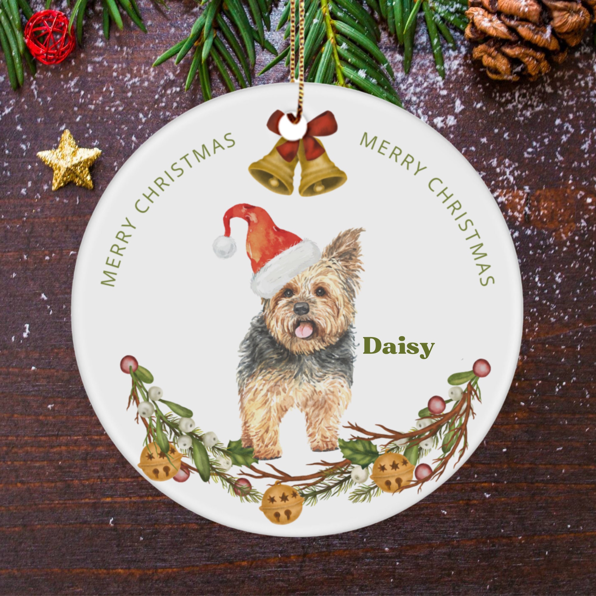 Yorkshire terrier hotsell christmas ornaments