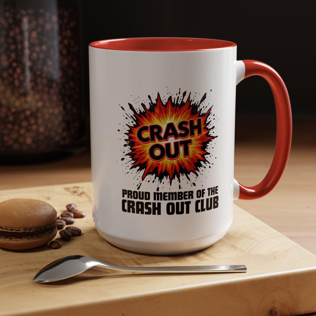Explosion Mug Funny Meme Coffee Mug: Crash Out Club, Bold Explosion Design - Etsy