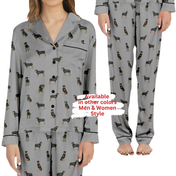 Rottweiler Dog Pajama Set for Women and Men Sleepwear Gift