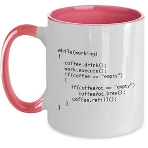 Programmer Coffee Mug - C++ Program, Nerd Humor Mug, Java Programming ...