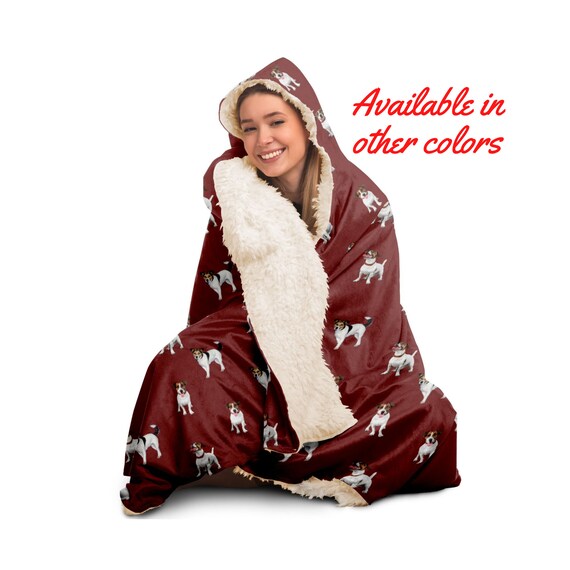Jack Russell Hooded Blanket Jack Russell Hooded Blanket