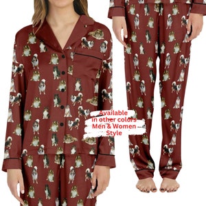 Set pigiama Shetland Sheepdog per donna e uomo, pigiama Sheltie Comfy Couples, regalo pigiama, abbigliamento da casa per lei e per lui