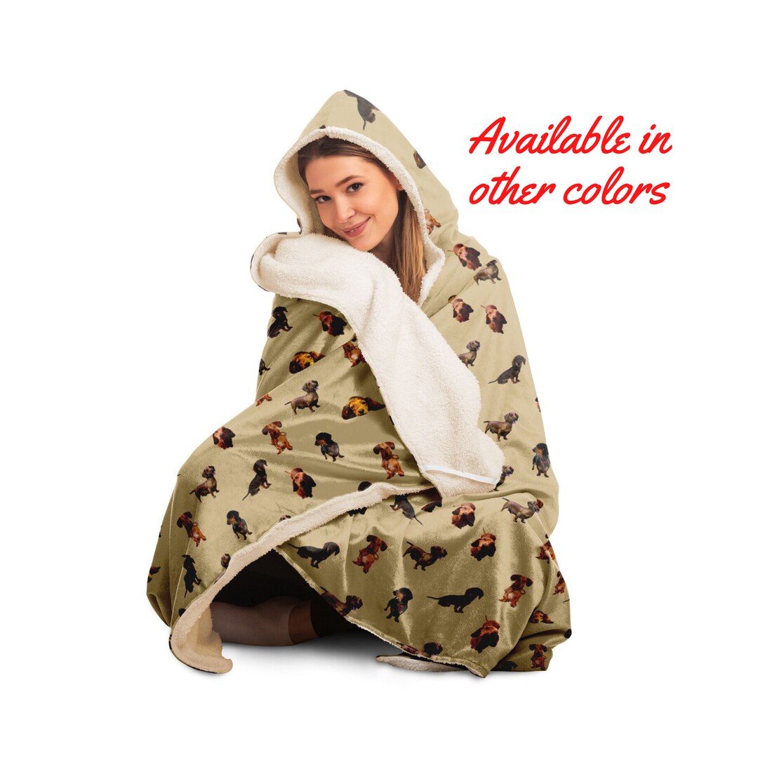 Dachshund Blanket Hoodie Dachshund Dogs Gift Hooded Blanket Etsy
