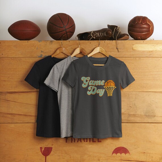 Maglietta da basket per il giorno della partita maglietta da tifoso di basket regalo per lui o per lei magliette grafiche da basket Etsy Italia