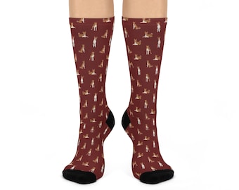 Basenji Dog Socks: Unisex Cozy Crew Socks