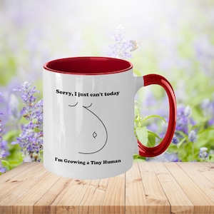 Neue Mutter lustige Kaffeetasse - ich bin ein kleiner Mensch, neue Mutter Geschenk, Mutter zu sein Geschenk, Schwangerschaft Geschenk, Baby-Dusche-Geschenk, Geschenk für die neue Mutter