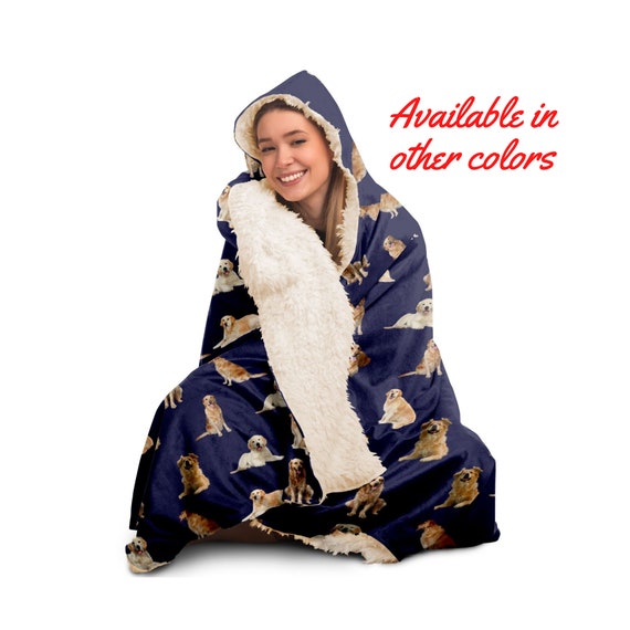 Golden Retriever Hooded Blanket Golden Retriever Hooded Blanket