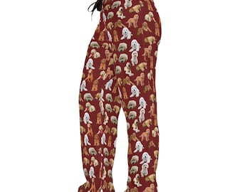 Goldendoodle Print Pyjama: Hundeliebhaber Lounge Nachtwäsche, Doodle Print PJs