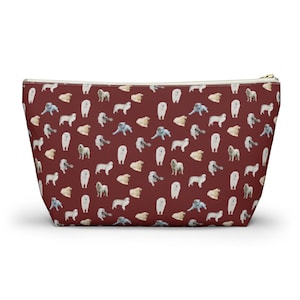 Great Pyrenees Pattern Accessory Pouch – Cute Dog-Themed Cosmetic Bag, Travel Organizer, or Pencil Case with Multiple Colors & Zipper Option