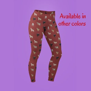 Wolf Pattern Legging Pants, Wolf Lovers Gift, Wolf Mom, Wolf Print Pleasure Wear, Legging Outfit For Women Yoga Gym Workout, Christmas Gifts