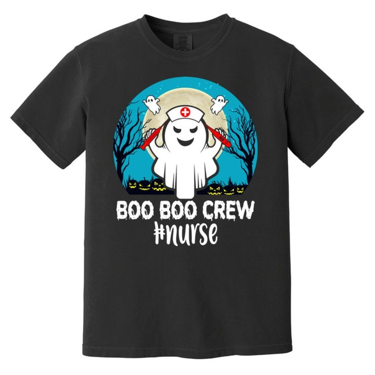 Funny Halloween Nurse Tshirt - Boo Boo Crew Ghost Nurse Halloween Unisex Shirt, Autumn Spooky Tee