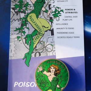 Poison Ivy - DC Comics - Full, Vivid Colour & Gold Plated Medal Coin