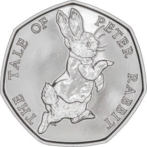 2019年 ピーターラビット プルーフ銀貨 ビアトリクスポター 2019年 ピーターラビット プルーフ銀貨 ビアトリクスポター