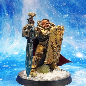 wh40k Adeptus Custodes -custodian guard- shield captain .painted to a good standard