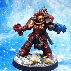 wh40k Blood Angels primaris Sanguinary Priest kitbash/conversión. Pintado con un estándar muy alto.