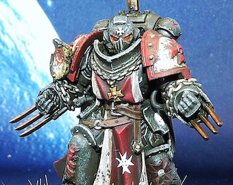 ETERNAL CRUSADERS: Black templars primaris sword brethren (single mini)  pro painted.