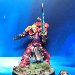 wh40k Blood Angels primaris Blood Angels Tenente Tolmeron. Dipinto/magnetizzato professionalmente dallo studio atticafantasyminiatures.
