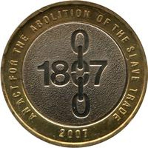 2007 英国奴隷貿易廃止 200 周年記念 1807 2 ポンド硬貨 - 流通 - Etsy