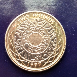 1997 UK  Technology 2 pounds coin.Brilliant,Uncirculated,proof.sealed in tis plastic case