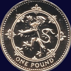 1994 rampant lion of Scotland  One Pound (old) Coin uncirculated,proof