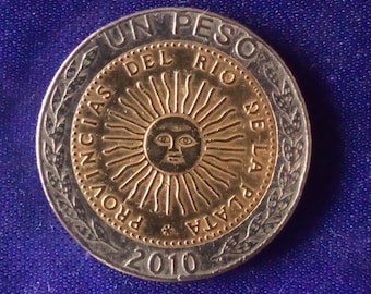moeda de um peso argentina de 2010