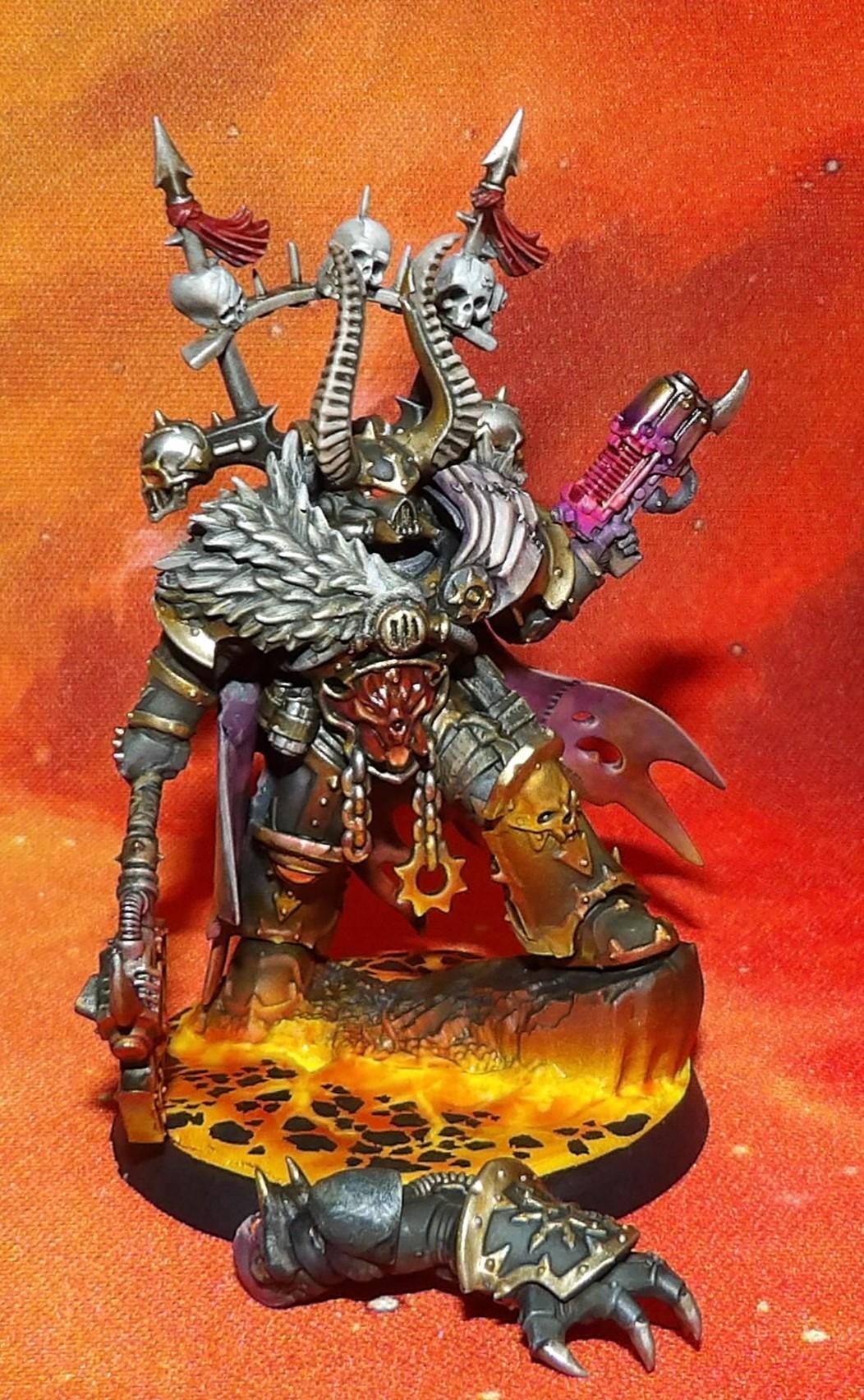 Wh40k Chaos Lord--chaos Space Marines –.professionally Painted