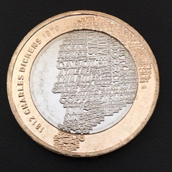 2 pound Coin Charles Dickens 2012