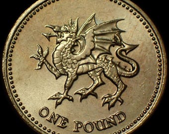 Wales Dragon One Pound (old) Coin Circulated - Etsy