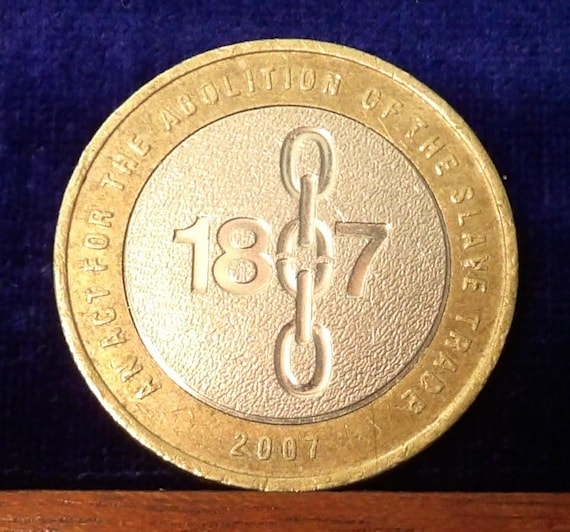 2007 英国奴隷貿易廃止 200 周年記念 1807 2 ポンド硬貨 - 流通