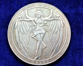 Angel vs Devil  Occult Magic Fantasy Myth Hobo Coin