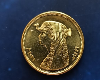 Vintage Egypt 50 Piastres Coin Cleopatra - Etsy