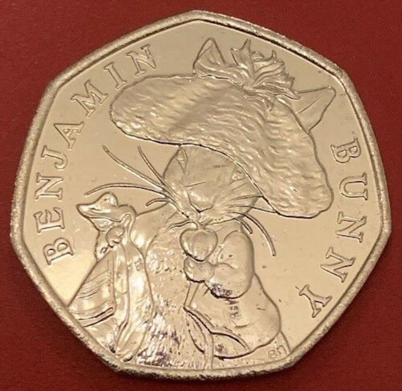 Benjamin Bunny Beatrix Potter 50p Cinquanta Pence Etsy