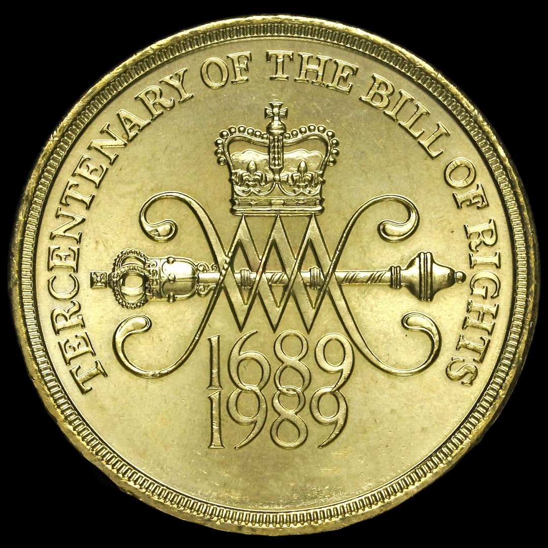 1689-1989 (old) 2 Two Pound Coin Tercentenary of the BILL of Rights - Etsy